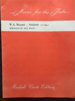 Music for the flute. W.A. Mozart Andante in C major. Arranged by Max Wolff